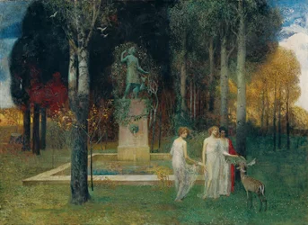 Nymphes à la fontaine, vers 1905 (huile sur toile)