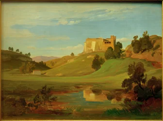 E.W. Pose, Paysage italien avec large vallée