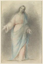 Christ debout, bras étendus
