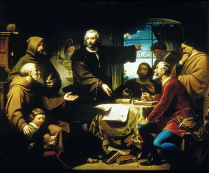 Christophe Colomb au couvent de La Rábida