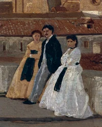 La terrasse, par Edoardo Dalbono (détail)