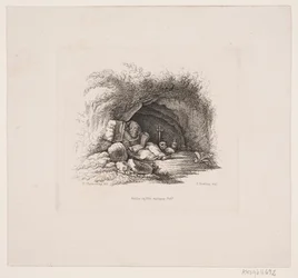 Un ermite dans sa grotte
