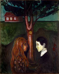 Les yeux dans les yeux, 1894. Sun. 136 x 110 cm, Oslo, Kommunes Kunstsamlinger, Munch-Museet (Musée Munch)