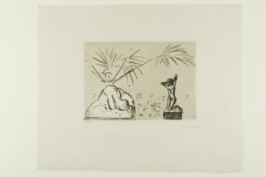 Intérieur avec sculptures