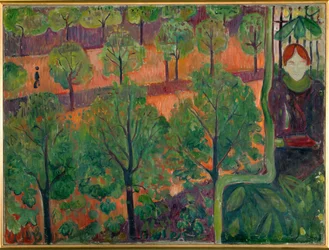 Boulevard parisien (huile sur bois)