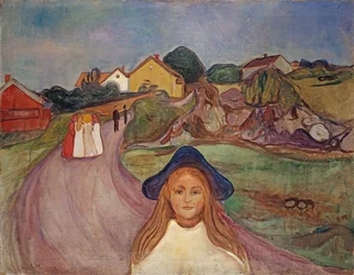 Route à Aasgaardstrand, 1901