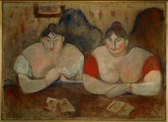 Rose et Amélie (tempera sur toile)
