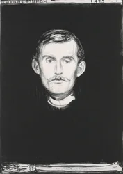 Autoportrait avec bras squelettique