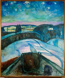 Nuit étoilée (huile sur toile)