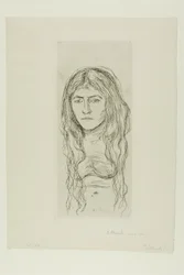 Femme aux longs cheveux