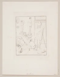 C.A. Lorentzen dans son atelier