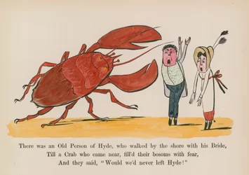 Il y avait un vieil homme de Hyde, qui marchait sur le rivage avec sa mariée