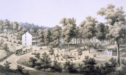 Stribling Springs, village thermal, Augusta Country, 1858