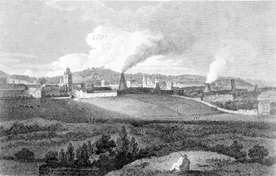Vue de Bristol depuis Pile Hill, gravée par Heath, pub. par John Agg, 1809