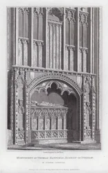 Monument de Thomas Hatfield, évêque de Durham, dans la cathédrale de Durham