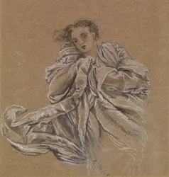 Hiver - Étude de draperie volante