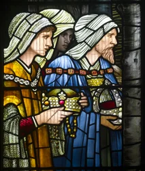 Harwarden, St Deiniol, Morris & Co., Edward Burne-Jones, Les Mages, La Nativité