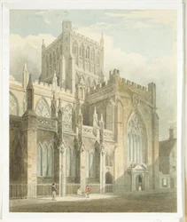 Vue nord de la cathédrale de Bristol