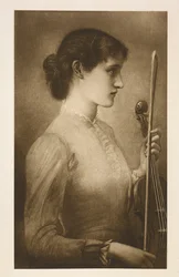Un portrait. Reproduction de la peinture de l