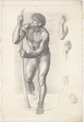 Nu masculin - Étude pour Saint-Christophe