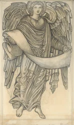 Ange avec parchemin - figure numéro huit, 1880