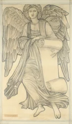 Ange avec parchemin - figure numéro neuf, 1880
