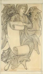 Ange avec parchemin - figure numéro sept, 1880