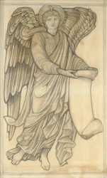 Ange avec parchemin - figure numéro six, 1880