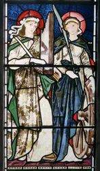 Bloxham, St Mary, Morris, Marshall, Faulkner & Co, Edward Burne-Jones, Sainte Cécile et Sainte Catherine