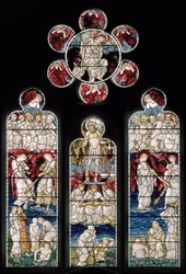 Easthampstead, St Michael & St Mary Magdalen, Morris & Co., Edward Burne-Jones, Le Jugement Dernier, St Michael, 1876
