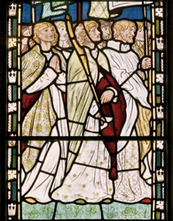 Saints portant des bannières