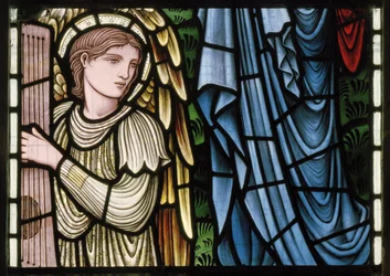 Wilden, All Saints, Morris & Co., Edward Burne-Jones, John Henry Dearle, Angels Of Paradise, Angel Musicians (détail)