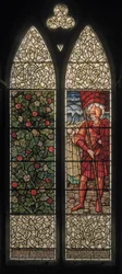Wilden, All Saints, Morris & Co., Edward Burne-Jones, John Henry Dearle, Feuillage et Josué