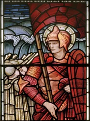 Wilden, All Saints, Morris & Co., Edward Burne-Jones, John Henry Dearle, Josué (détail)