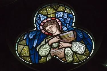 Wilden, Tous les Saints, Morris & Co., Edward Burne-Jones, John Henry Dearle (1859-1932), Anges avec Dulcimer, Musiciens Anges