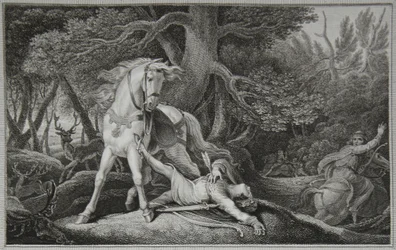La mort de Guillaume le Roux, gravé par Neagle, illustration de 