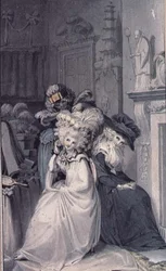 Dame à sa toilette