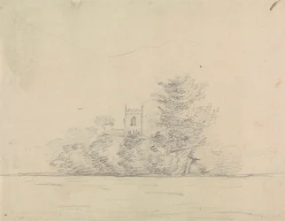 Paysage avec église