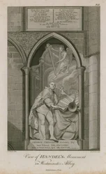 Vue du monument de Haendel dans l