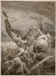Mort de Harold à la bataille de Hastings, illustration de 