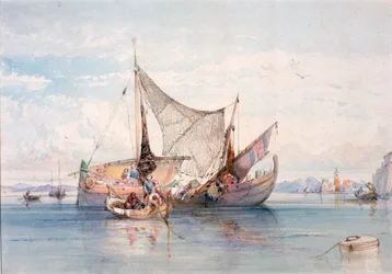 Bateaux sur un lac du nord de l