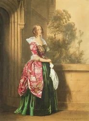 Une Dame en Costume Porté au Tournoi d