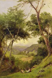 Abbaye de Rievaulx, près de Helmsley, Yorkshire, vue du sud, vers 1880 (huile sur toile)