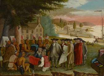 Le traité de Penn avec les Indiens, c.1830-40
