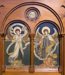 Garstang, St Thomas, Shrigley & Hunt (1873-1982), Edward Holmes Jewitt (1849-1929), Ange Reredos, vers 1877