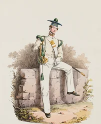 Clairon du dix-septième, tenue de campagne