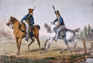 Officiers des 10e et 18e Hussards, publié par Ackerman