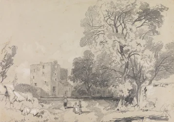 Une maison-tour en ruine