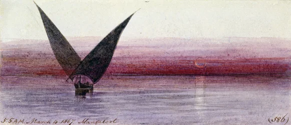 Bateau égyptien sur le Nil, à Manfaloot (Égypte)