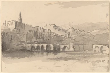 Pont avec montagnes au loin, Ventimiglia, 1884-1885